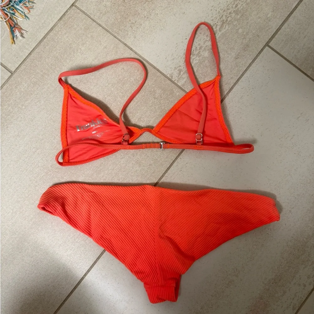 Frankie’s Bikinis Orange Women's Bikini Set